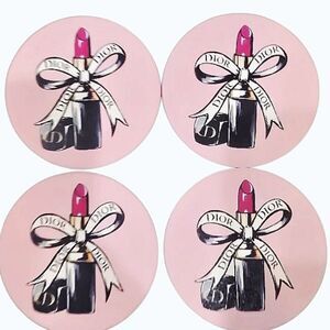 Amanda Greenwood Set Of 4‎ Dior Lipstick Decorative Coasters